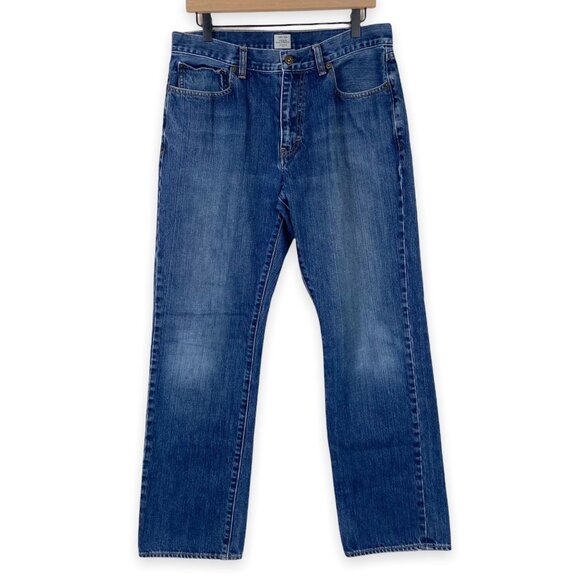 J. Crew Vintage Straight Denim Jeans Size 34x32 Medium Wash Cotton - Picture 1 of 8